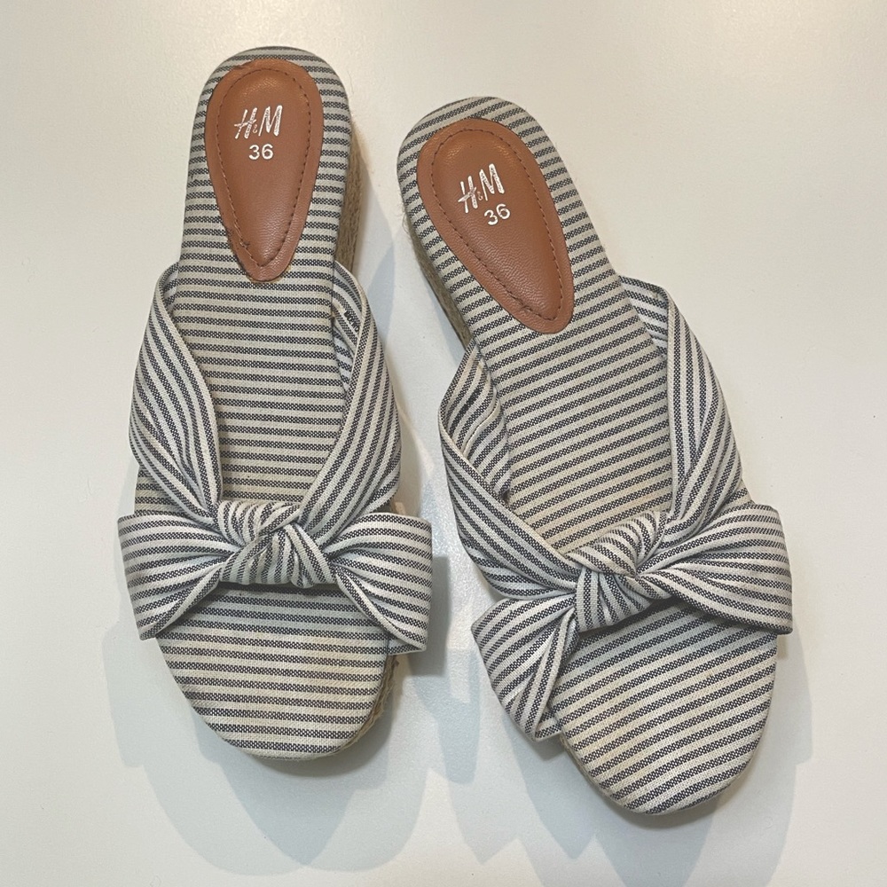 Blue and White Summer Flats From H&M